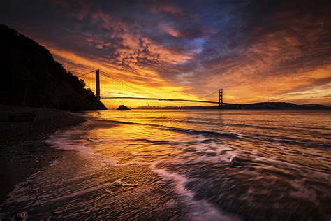 하늘 구름 다리 해협 노을 샌프란시스코 골든 게이트 미국 Hd 배경 화면 Wallpaperbetter