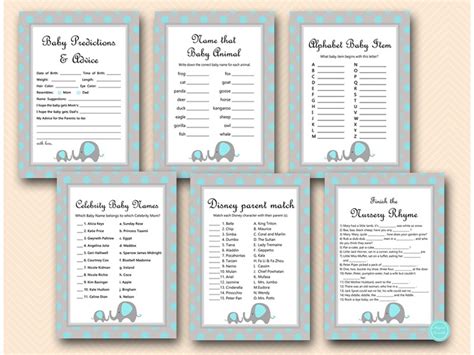 Cool little man baby shower invitation templates free. Blue Elephant Baby Shower Games - Magical Printable