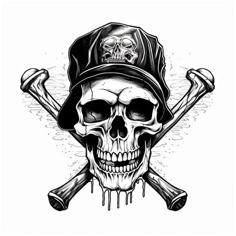 Premium Ai Image An Illustration Skull Tattoo Design