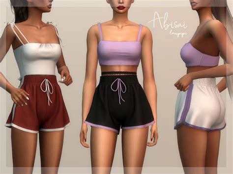 Laupipis Abisai Shorts Sims 4 Mods Clothes Sims 4 Clothing Sims 4