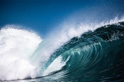 Perfect Blue Barrel Wave Big Wave Photography Surf