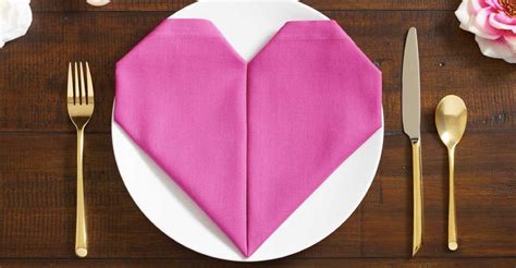 How2 Fold Your Valentines Day Napkins Into A Heart