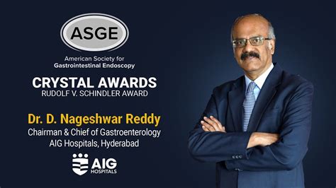 Drd Nageshwar Reddy Becomes First Indian To Receive Asge Rudolf