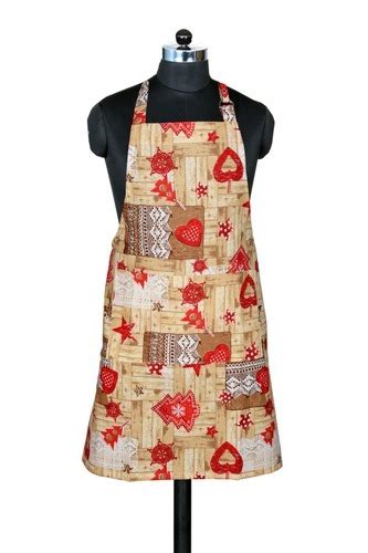 Red Cotton Designer Apron For Kitchen Size 72 X 85 Cms At Rs 105 In Karur