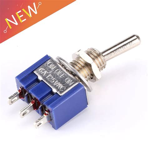 PCS Blue Mini Toggle Switch SPDT ON OFF ON Three Position MTS V A Toggle Switches Switches