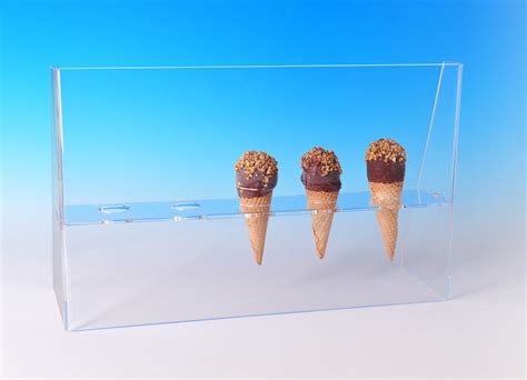 Cone Holder With Guard Ice Cream Cone Stand With Guard Choice Acrylic Displays