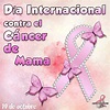 Día contra el cáncer de mama. Tarjetitas celebraciones para compartir.