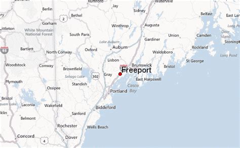 Where Is Freeport Maine Map United States Map