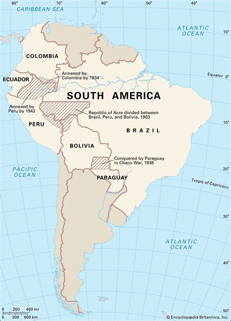 South America Map With Borders