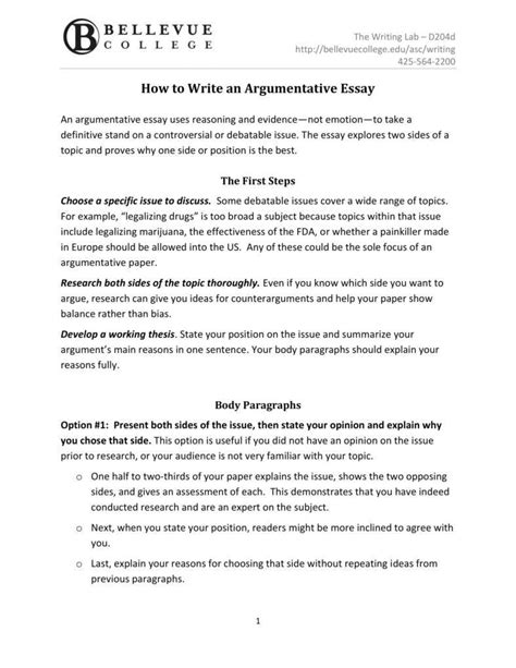 10 Argumentative Essay Outline Templates Pdf