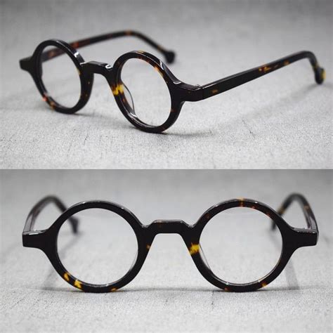 small vintage round hand made eyeglass frames full rim acetate retro glasses eyewear rx able