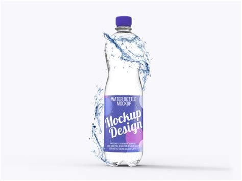 water bottle mockup set mockup world