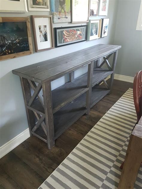 Farmhouse X Console Table Farmhouse Console Table Skinny Console