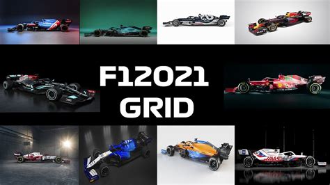 f1 2021 grid lineup all drivers and cars official liveries f1 2021 championship youtube