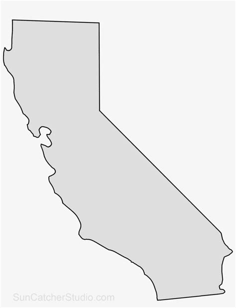 California Map Outline Png Shape State Stencil Clip California State
