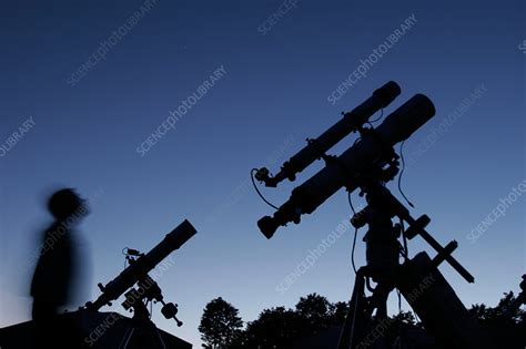 astronomer waiting for night stock image r104 0135 science photo library