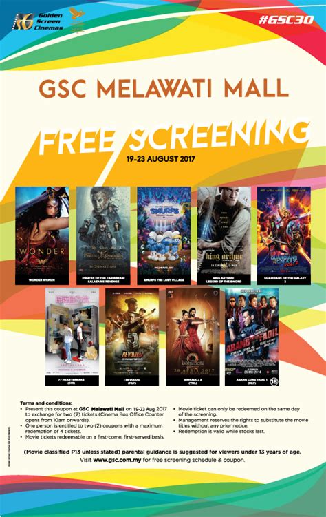 Sign up for free to be a member at gsc website. GSC Cinema FREE Screening (Print Voucher to Redeem Movie ...