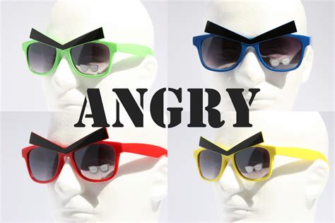 novelty wayfarer colorful 2 tone sunglasses angry bird eyebrow comical new ebay