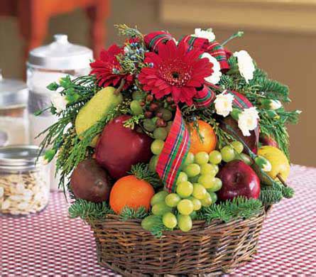 The basket is a container usually made of woven plant fibers. Flower Shop - Fruit Baskets