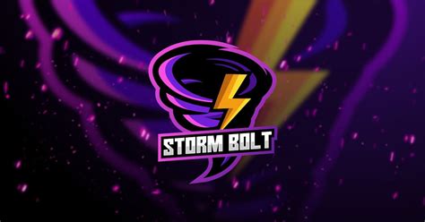 Hurricane Storm Bolt Mascot And Esport Logo Graphic Templates Envato