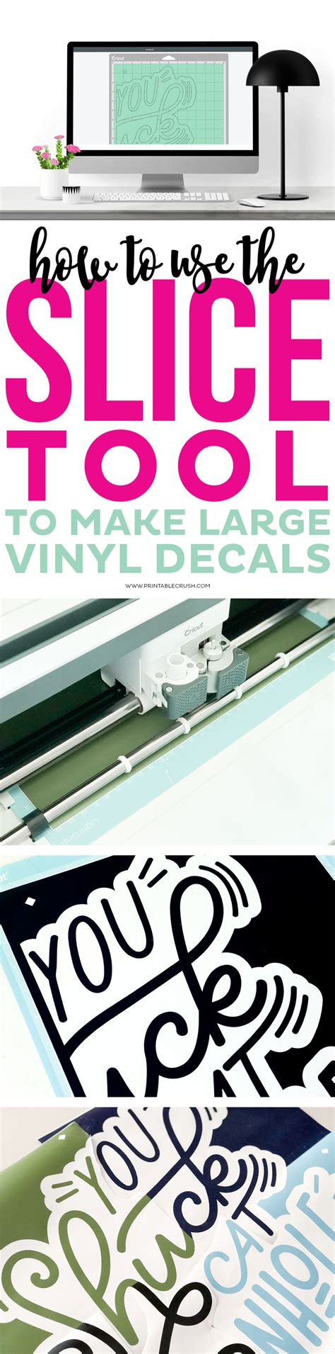 Place your printed (and laminated) sheet onto your cutting mat, and feed that into your silhouette. How to Use the Slice Tool to Make Large Vinyl Decals ...