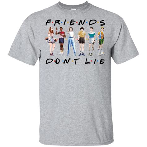 Stranger Things Friends Don T Lie T Shirt Lubec Black Graduation Cap