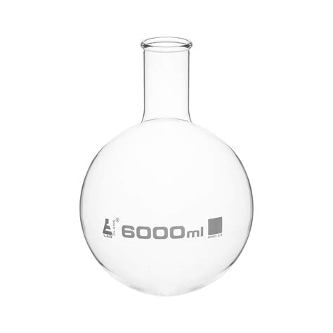 Borosilicate Glass Boiling Flask 6 L Round Bottom Autoclavable — Eisco Industrial