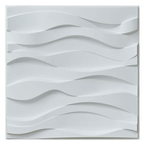 3d Wall Panel Pvc Wave Wall Design White 12 Tiles 32 Sf