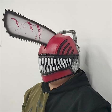 Customs Logo Anime Chainsaw Man Latex Masks Halloween Cosplay Demon