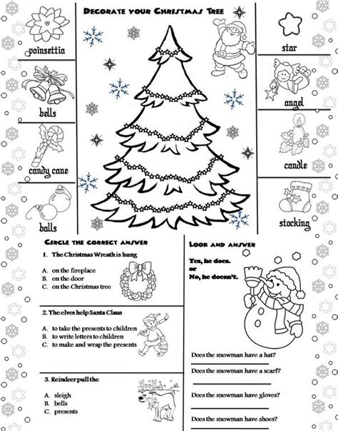 Christmas Activities Printable Worksheet