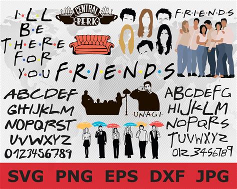Layered Friends Svg For Cricut And Silhouette Friends Show Bundle Svg Png