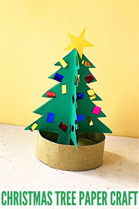3d Christmas Tree Paper Craft For School Age Kids