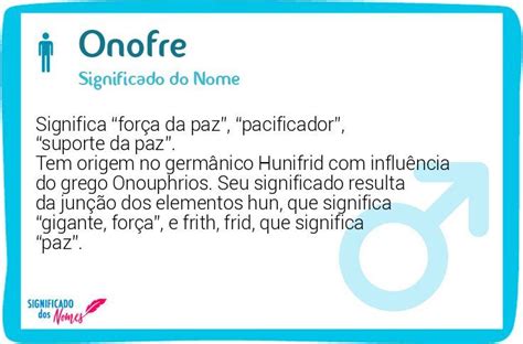 Significado Do Nome Onofre Significado Dos Nomes