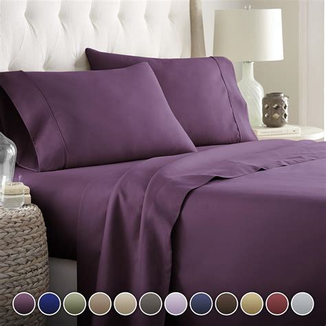 Best California King Purple Cotton Sheets By American Bedding The
