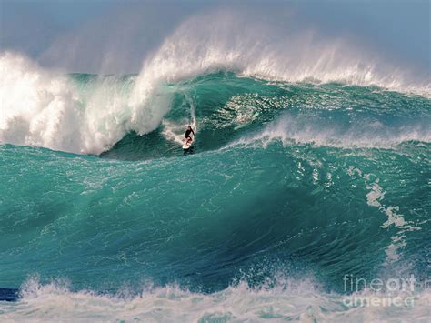Surfing Banzai Pipeline On The North Shore Of Oahu Photograph By