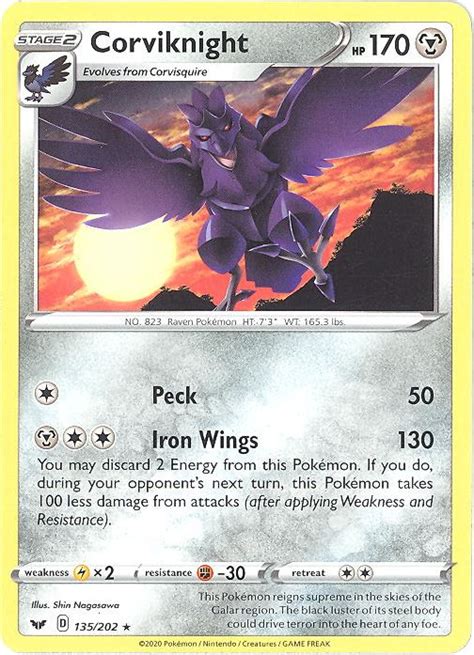 See reviews, photos, directions, phone numbers and more for pokemon trading cards locations in grand rapids, mi. Pokemon Card - Sword & Shield 135/202 - CORVIKNIGHT (rare ...