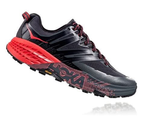 Womens Hoka Speedgoat 3 Trail Running Shoes Dark Shadow Poppy Red