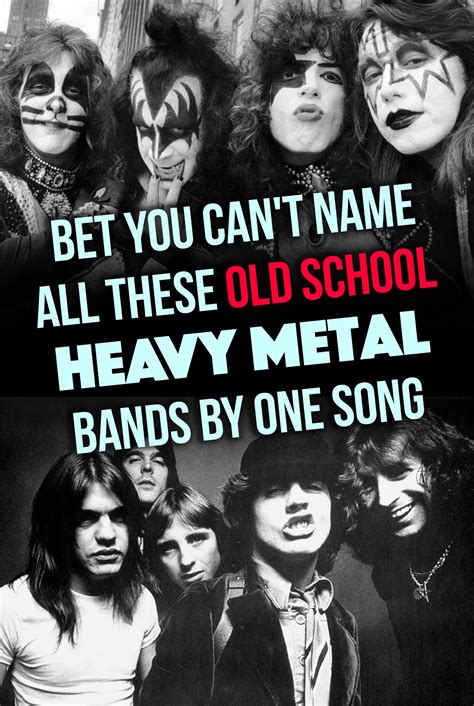 Quiz Bet You Cant Name All These Old School Heavy Metal Bands By One