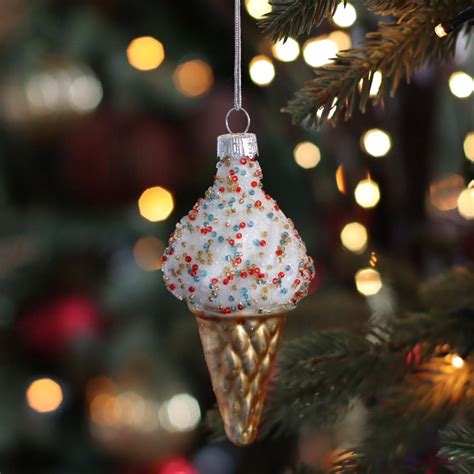 Glass Ice Cream Ornament It S All About Christmas