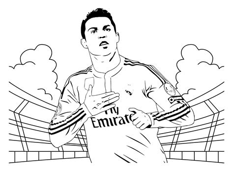 Cristiano Ronaldo Para Imprimir Para Colorear Cristiano Ronaldo