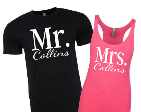 Personalized Newlywed Honeymoon Wedding Mr And Mrs Tanks Tops Bride And