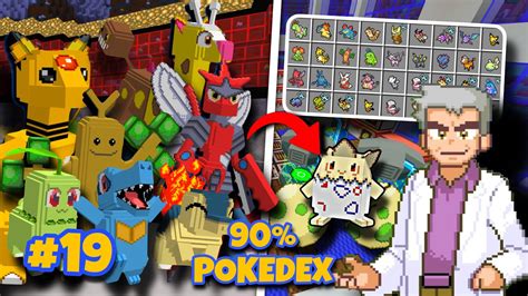 Eu Completei 90 Da Pokedex No Minecraft Pe Pokedrock Serp Pokemon