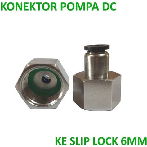 Jual Nipple Slip Lock Konektor Pompa Dc Drat 18mm Ke Selang 6mm Di