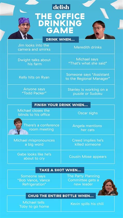 We hope you have a ton of fun playing these drinking games with your friends. The Ultimate 'The Office' Drinking Game to Play With ...