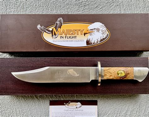American Mint Majesty In Flight Bald Eagle Bowie Knife Ebay