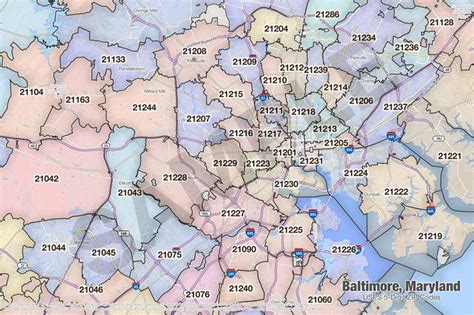 Zip Code Map Baltimore City Map