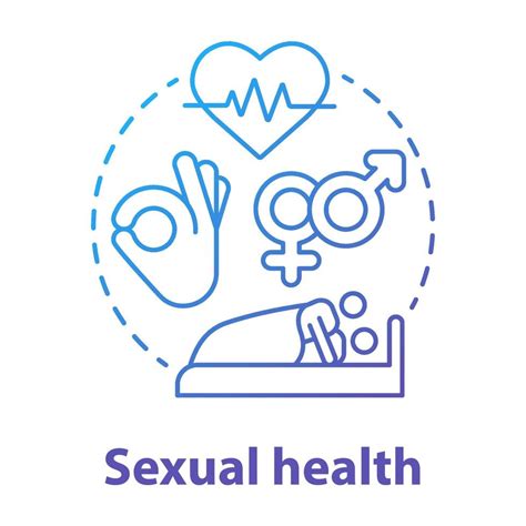 Icône De Concept De Dégradé Bleu De Santé Sexuelle Illustration De Fine Ligne Didée De Sexe