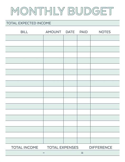 Home Expense Spreadsheet Template — Db