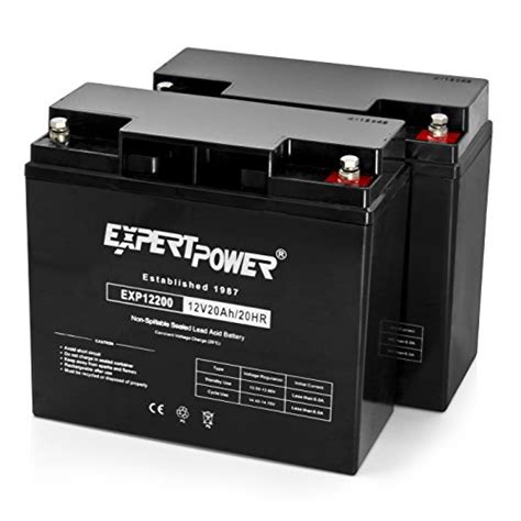 2 Pack Expertpower 12 Volt 20 Ah Rechargeable Battery With Threaded