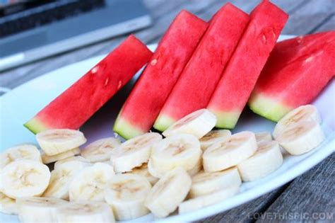 Watermelon And Banana Food Fruit Watermelon Banana Food Images Melon Food Pictures Healthy Food
